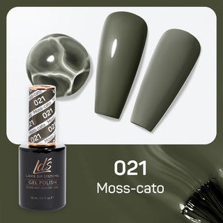  LDS Gel Nail Polish Duo - 021 Green Colors - Moss-Cato by LDS sold by DTK Nail Supply