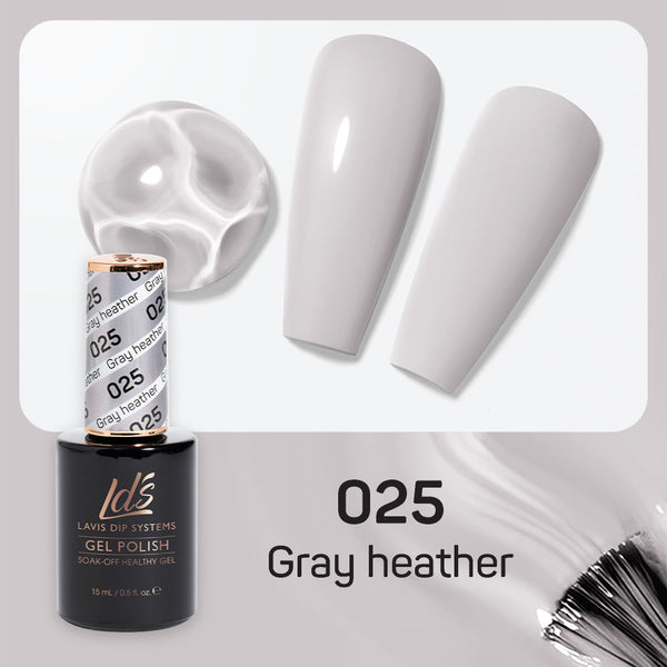 LDS Gel Polish 025 - Gray Colors - Gray Heather