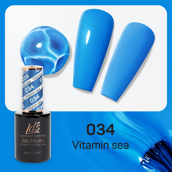  LDS Hema Free Gel Polish 034 - Vitamin Sea by LDS HEMA FREE GEL POLISH sold by DTK Nail Supply