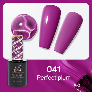  LDS Gel Nail Polish Duo - 041 Purple Colors - Perfect Plum by LDS sold by DTK Nail Supply