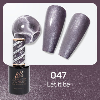  LDS Gel Nail Polish Duo - 047 Glitter, Purple Colors - Let It Be by LDS sold by DTK Nail Supply
