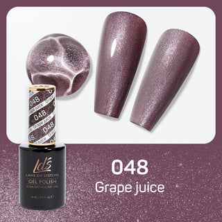  LDS Gel Nail Polish Duo - 048 Glitter, Purple Colors - Grape Juice by LDS sold by DTK Nail Supply