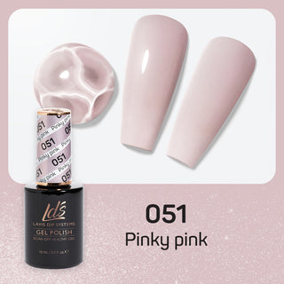  LDS Gel Nail Polish Duo - 051 Neutral Beige Colors - Pinky Pink by LDS sold by DTK Nail Supply