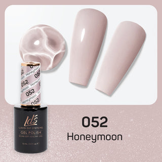  LDS Gel Nail Polish Duo - 052 Neutral Beige Colors - Honeymoon by LDS sold by DTK Nail Supply
