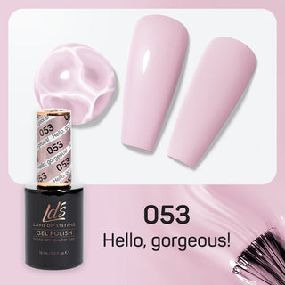  LDS Gel Polish 053 - Neutral, Glitter, Beige Colors - Hello, Gorgeous by LDS sold by DTK Nail Supply