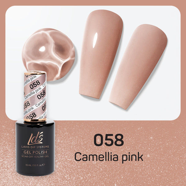  LDS Gel Nail Polish Duo - 058 Camellia Pink by LDS sold by DTK Nail Supply