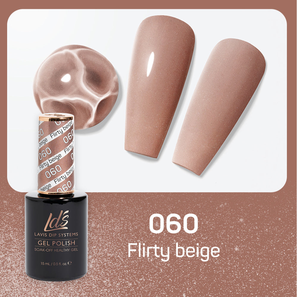  LDS Gel Nail Polish Duo - 060 Flirty Beige by LDS sold by DTK Nail Supply