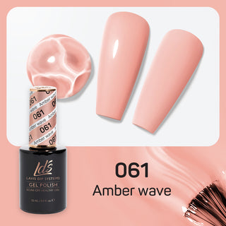  LDS Gel Nail Polish Duo - 061 Coral Colors - Amber Wave by LDS sold by DTK Nail Supply