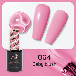  LDS Gel Nail Polish Duo - 064 Pink Colors - Baby Blush by LDS sold by DTK Nail Supply