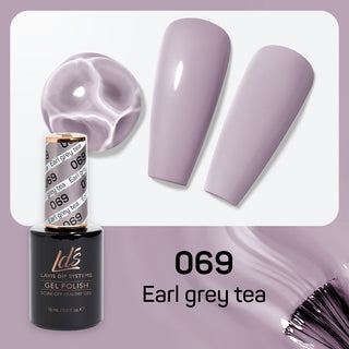 LDS 069 Earl Grey Tea - LDS Healthy Gel Polish & Matching Nail Lacquer Duo Set - 0.5oz