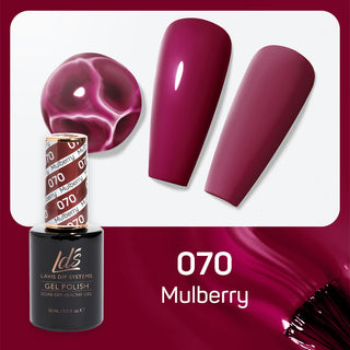 LDS 070 Mulberry - LDS Healthy Gel Polish & Matching Nail Lacquer Duo Set - 0.5oz