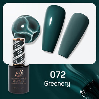  LDS Gel Nail Polish Duo - 072 Green Colors - Greenery by LDS sold by DTK Nail Supply