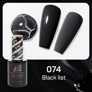  LDS Gel Nail Polish Duo - 074 Black Colors - Black List by LDS sold by DTK Nail Supply