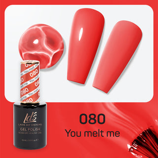  LDS Gel Nail Polish Duo - 080 Orange, Red Colors - You Melt Me by LDS sold by DTK Nail Supply