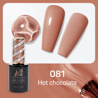  LDS Gel Nail Polish Duo - 081 Brown Colors - Hot Chocolate by LDS sold by DTK Nail Supply