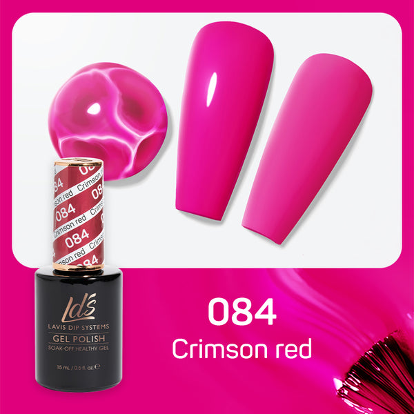  LDS Gel Nail Polish Duo - 084 Crimson Red by LDS sold by DTK Nail Supply