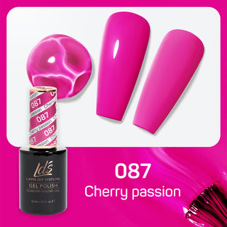  LDS Gel Nail Polish Duo - 087 Pink Colors - Cherry Passion by LDS sold by DTK Nail Supply