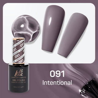  LDS Gel Nail Polish Duo - 091 Brown Colors - Intentional by LDS sold by DTK Nail Supply