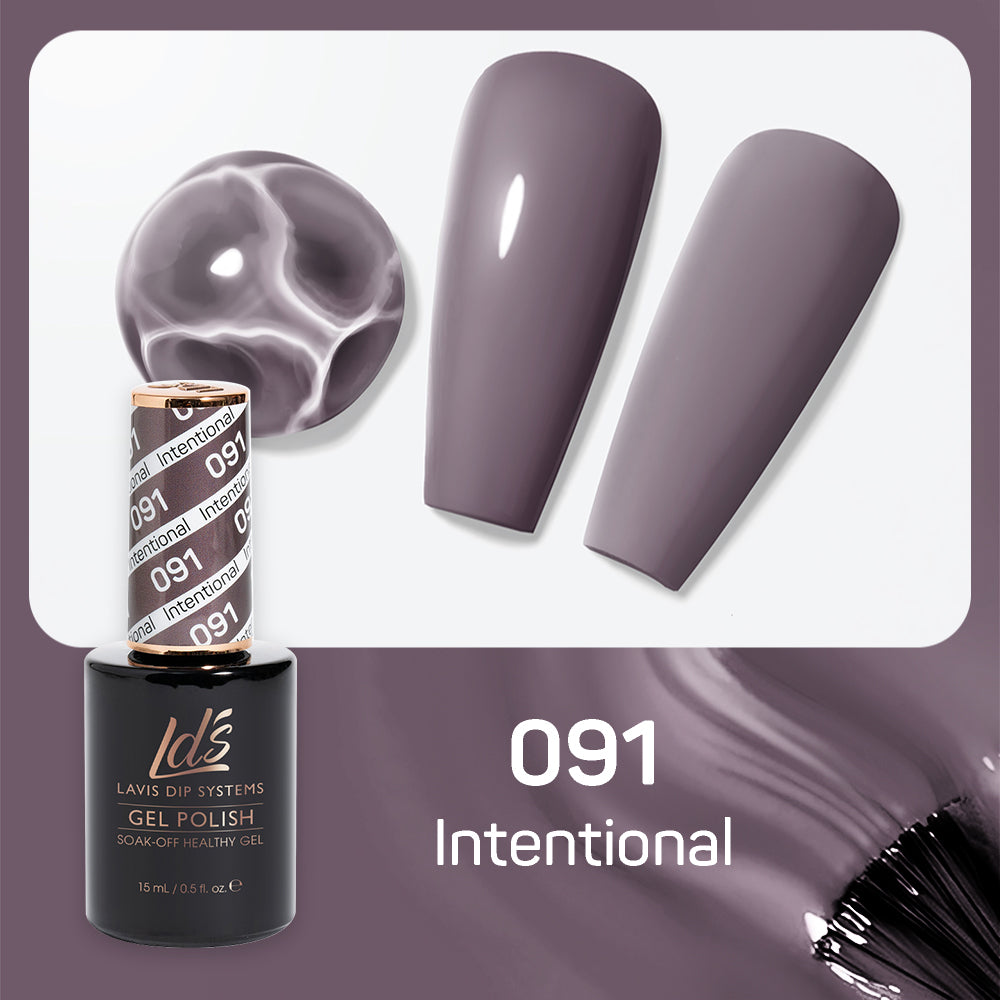  LDS Gel Nail Polish Duo - 091 Intentional by LDS sold by DTK Nail Supply