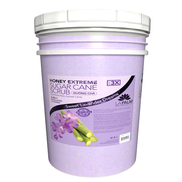  La Palm Sugar Cane Scrub - Lavender Purple - 1 Bucket by La Palm sold by DTK Nail Supply
