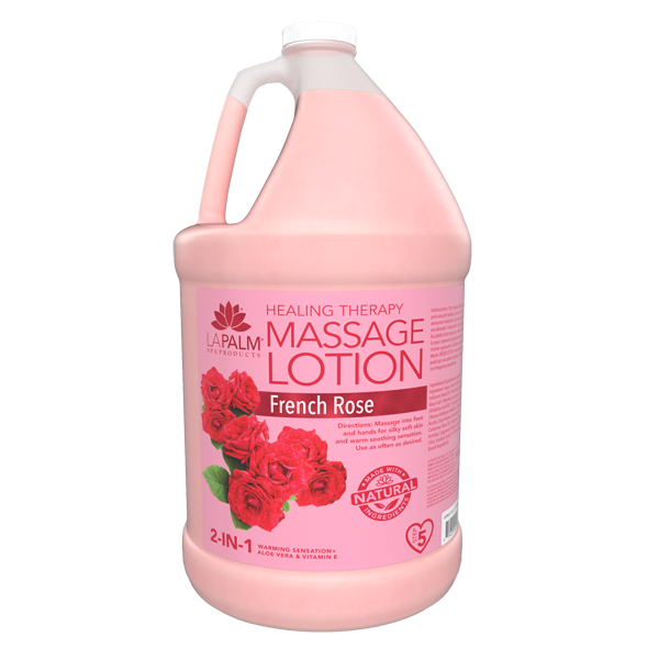  La Palm Massage Lotion - French Rose - 1Gallon by La Palm sold by DTK Nail Supply