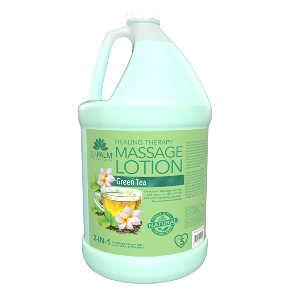  La Palm Massage Lotion - Green Tea - 1Gallon by La Palm sold by DTK Nail Supply