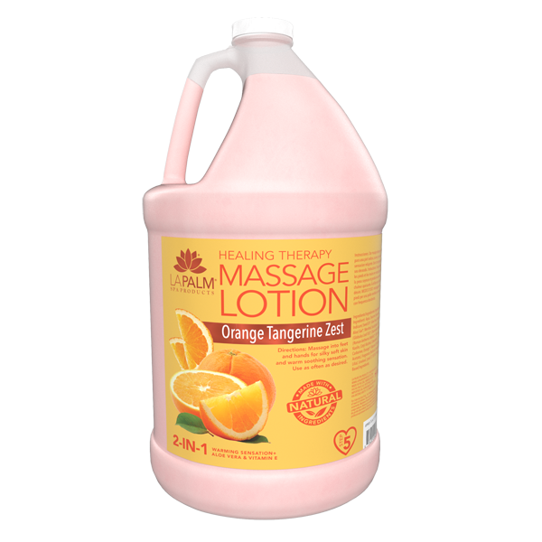  La Palm Massage Lotion - Orange Tangerine Zest - 1Gallon by La Palm sold by DTK Nail Supply