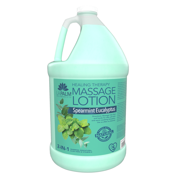  La Palm Massage Lotion - Spearmint Eucalyptus - 1Gallon by La Palm sold by DTK Nail Supply