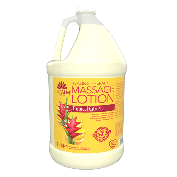  La Palm Massage Lotion - Tropical Citrus - 1Gallon by La Palm sold by DTK Nail Supply