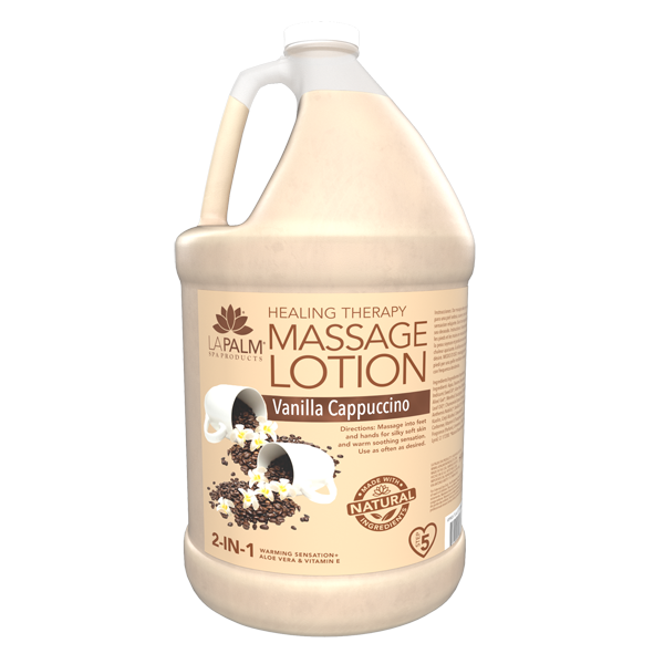  La Palm Massage Lotion - Vanilla Cappuccino - 1Gallon by La Palm sold by DTK Nail Supply
