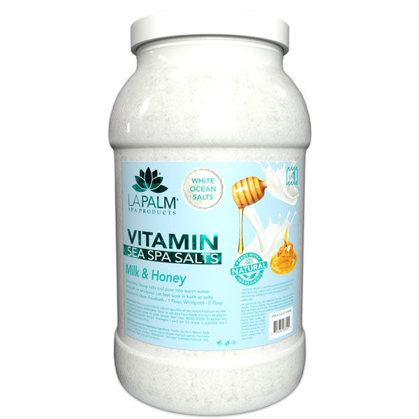  La Palm Sea Spa Salts - Milk & Honey - 1Gallon by La Palm sold by DTK Nail Supply