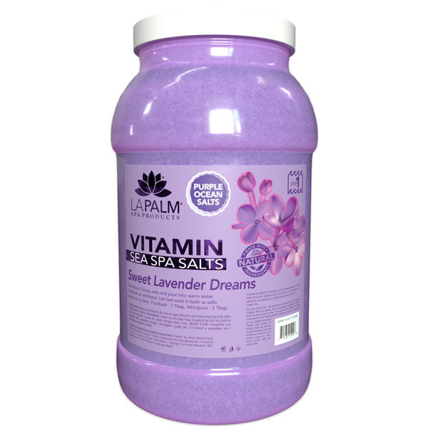  La Palm Sea Spa Salts - Lavender Purple - 1Gallon by La Palm sold by DTK Nail Supply