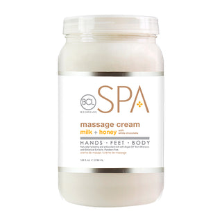BCL Spa Massage Cream - Milk + Honey - 1 gallon