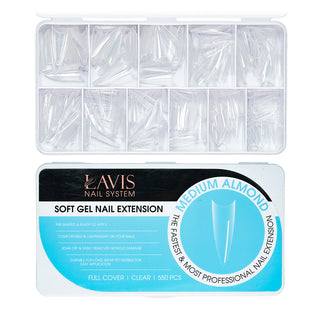  LAVIS - Medium Almond (Half Cover) by LAVIS NAILS TOOL sold by DTK Nail Supply