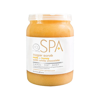  BCL Spa Sugar Scrub Milk + Honey with White Chocolate - (64oz) by BCL sold by DTK Nail Supply