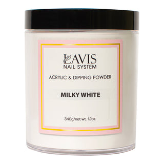  LAVIS - Milky White - 12 oz by LAVIS NAILS sold by DTK Nail Supply