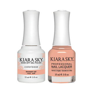  Kiara Sky Gel Nail Polish Duo - 600 Beige, Neutral Colors - Naughty List by Kiara Sky sold by DTK Nail Supply