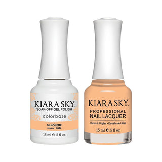  Kiara Sky Gel Nail Polish Duo - 606 Beige Colors - Silhouette by Kiara Sky sold by DTK Nail Supply
