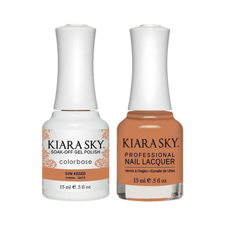 Kiara Sky Gel Nail Polish Duo - 610 Brown, Beige Colors - Sun Kissed by Kiara Sky sold by DTK Nail Supply