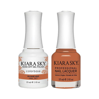  Kiara Sky Gel Nail Polish Duo - 611 Brown, Beige Colors - Un Bare Able by Kiara Sky sold by DTK Nail Supply