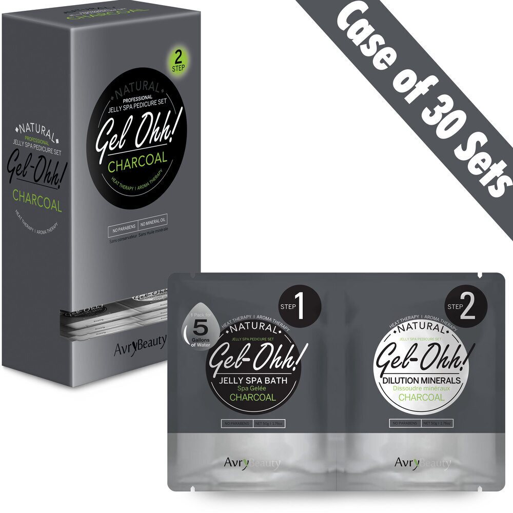  AVRY BEAUTY - CASE OF 30 - Gel-Ohh! Jelly Spa Bath - CHARCOAL by AVRY BEAUTY sold by DTK Nail Supply