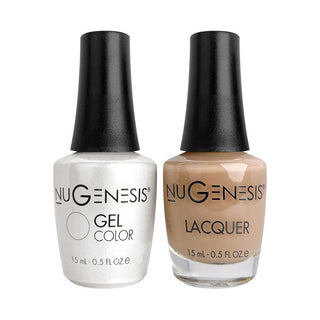  Nugenesis Gel Nail Polish Duo - 001 Beige, Neutral Colors - Misty Rose by NuGenesis sold by DTK Nail Supply