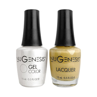  Nugenesis Gel Nail Polish Duo - 004 Gold, Glitter Colors - Gold Dust by NuGenesis sold by DTK Nail Supply
