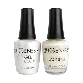  Nugenesis Gel Nail Polish Duo - 012 Glitter, White Colors - Girl Best Friend by NuGenesis sold by DTK Nail Supply