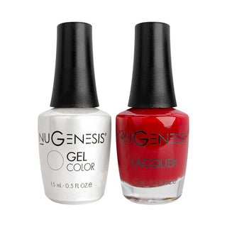  Nugenesis Gel Nail Polish Duo - 013 Red Colors - Five Alarm Red by NuGenesis sold by DTK Nail Supply