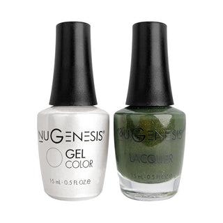  Nugenesis Gel Nail Polish Duo - 035 Green, Glitter Colors - Emerald Envy by NuGenesis sold by DTK Nail Supply