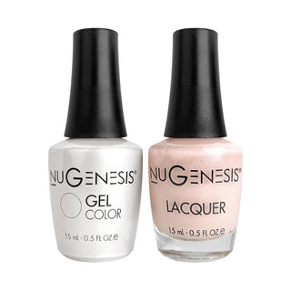  Nugenesis Gel Nail Polish Duo - 047 Glitter Colors - Blushing Ride by NuGenesis sold by DTK Nail Supply