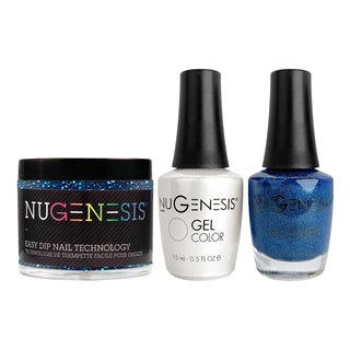  NU 3 in 1 - 011 Blue Suede Shoes - Dip, Gel & Lacquer Matching by NuGenesis sold by DTK Nail Supply