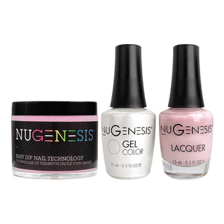  NU 3 in 1 - 020 Tickle Me Pink - Dip, Gel & Lacquer Matching by NuGenesis sold by DTK Nail Supply