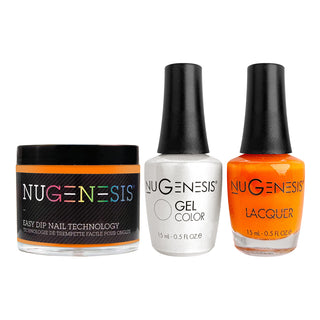  NU 3 in 1 - 023 Safety Orange - Dip, Gel & Lacquer Matching by NuGenesis sold by DTK Nail Supply